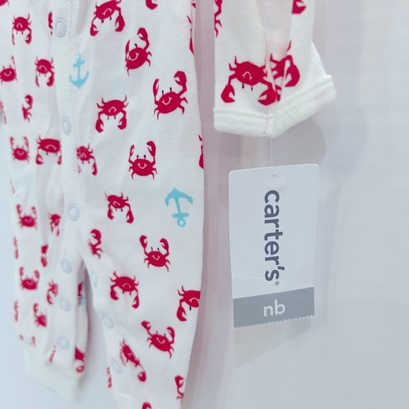 Carter's White and Red Crab Print Kids One Piece - Picture 5 of 10